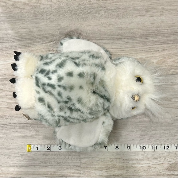 Cascade Toys White Snowy Owl Plush Hand Puppet Stuffed Animal 360 Turning Head - Picture 7 of 8